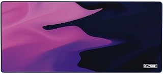 KUMORI Deskmat Mouse Pad Grande Gamer Speed Neoprene Antiderrapante Resistente à Água (60x30 cm, Neon Dunes)