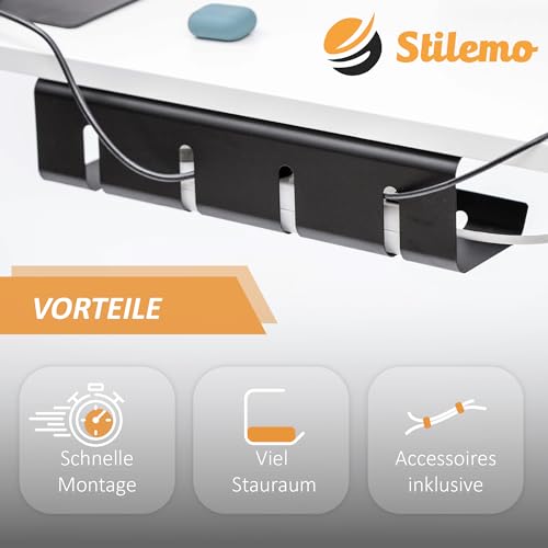 Kabelkanal Stilemo für Schreibtisch – Kabelmanagement Set