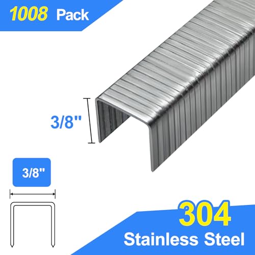 SimCos 20 Gauge 304 Stainless Steel T/50 Staples - 3/8" Crown Upholstery Staples, 3/8" Leg Length, 1008-Counts, Compatible with Staple Gun & T-50 Stapler by SimCos - Image 3