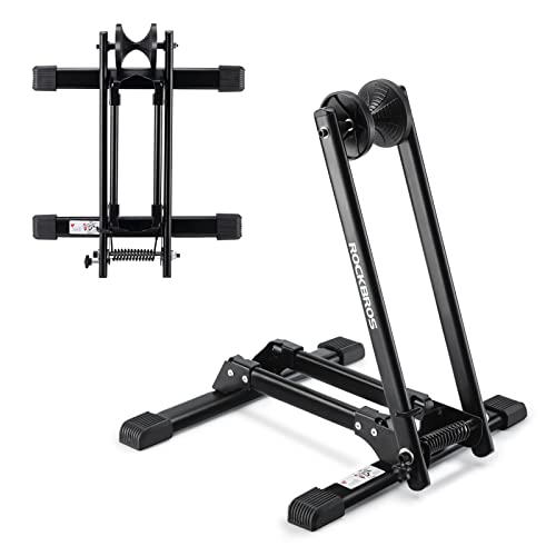 ROCKBROS Foldable Bike Stand Floor Bike Parking Stand Bicycle Rack for 20'-29' Mountain Road Indoor...