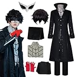 EOUCUYA Amamiya Ren Cosplay Costume with Mask Halloween Costume for Men Anime Game Cosplay Joker Persona 5 Cosplay