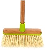Full Circle Clean Sweep Broom with Bamboo Handle, Green