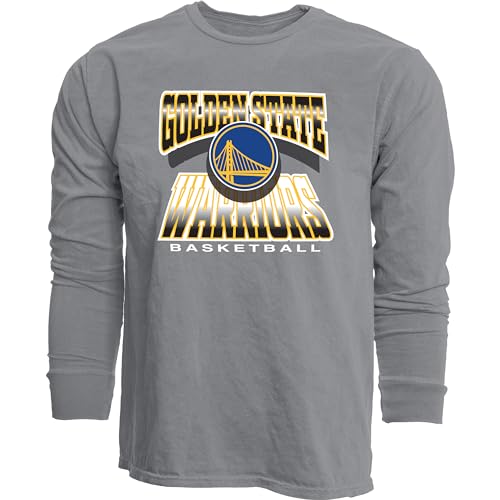Golden State Warriors NBA Officially Licensed Long Sleeve T-Shirt Ringspun Gray Icon, Medium