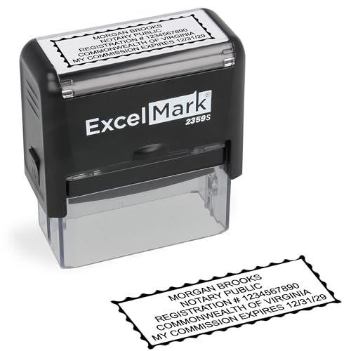 ExcelMark Notary Stamp for All 50 States - Official State Seal - Virginia