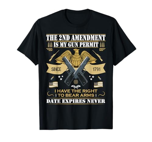 Pro Gun Second Amendment is My Gun Permit USA American...