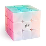 D-FantiX Qiyi Jelly Speed Cube 3x3 Qiyi Warrior W 3x3x3 Stickerless Cube Puzzle Toy