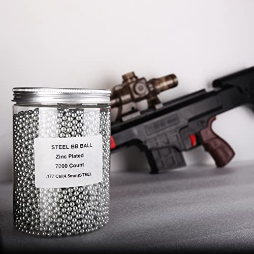7000Pcs Steel Shot Slingshot Balls,4.5Mm 0.177’’ Solid Precision Carbon Steel Bearing Balls,Alloy Slingshot Ammo For Hunting And Shooting Target Practice #TOP6