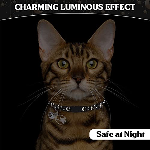 TAILGOO Breakaway Cat Collars with Bell - Star & Moon Pet Collar 3 Pack for Kittens Puppies and Tiny Pets - Image 5
