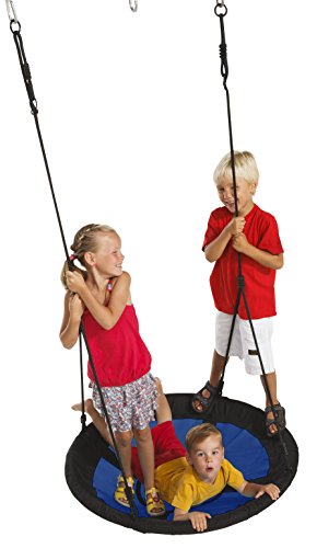 Nest Swing Seat 100cm for Children - Blue and Black