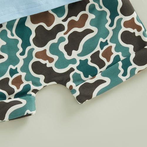 Image of Toddler Boy Easter Outfit Letter Cross Short Sleeve T Shirt Camouflage Shorts Set 2T 3T 4T 5T Summer Outfits