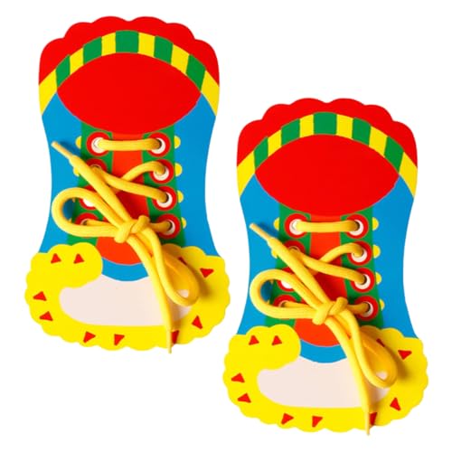 DOKRIN Schuhbefestiger & Schnürsenkel 2-teiliges Schnürsenkel-Lernspielzeug, Schuhbindespielzeug, Feinmotorikspielzeug und Lernspielzeug für Kleinkinder