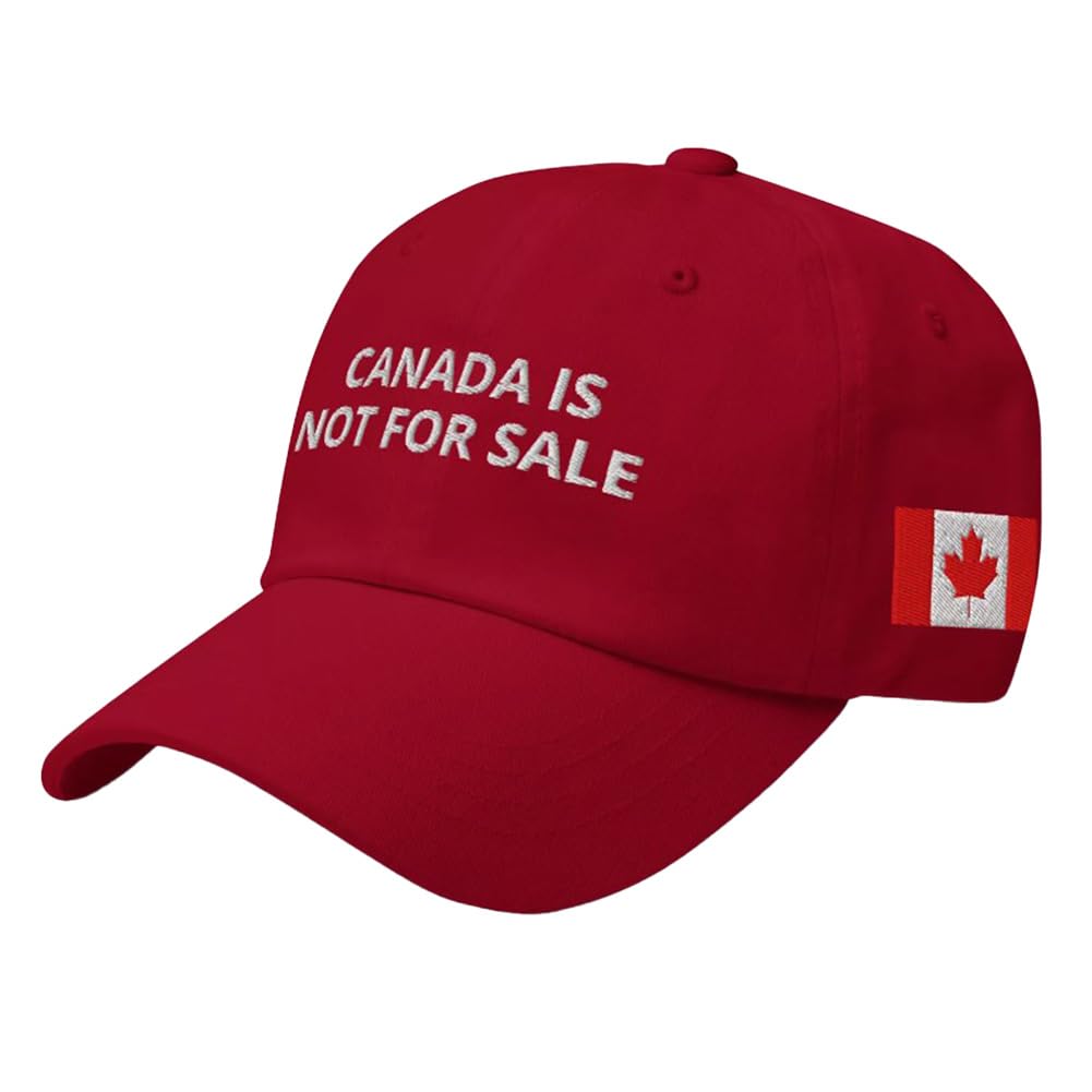 GETBSTOOP Canada is Not for Sale Hat Adjustable Embroidered Classic Cap Breathable Vintage Baseball Cap for Hiking Fishing
