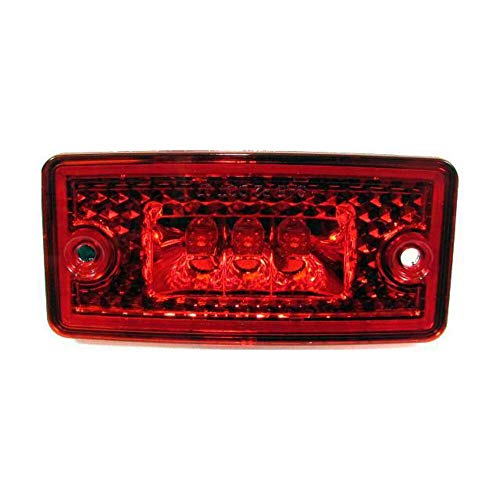 Lámpara LED roja Fortpro 4-9/16" x 2-1/4" con 3 LEDs miniatura 2