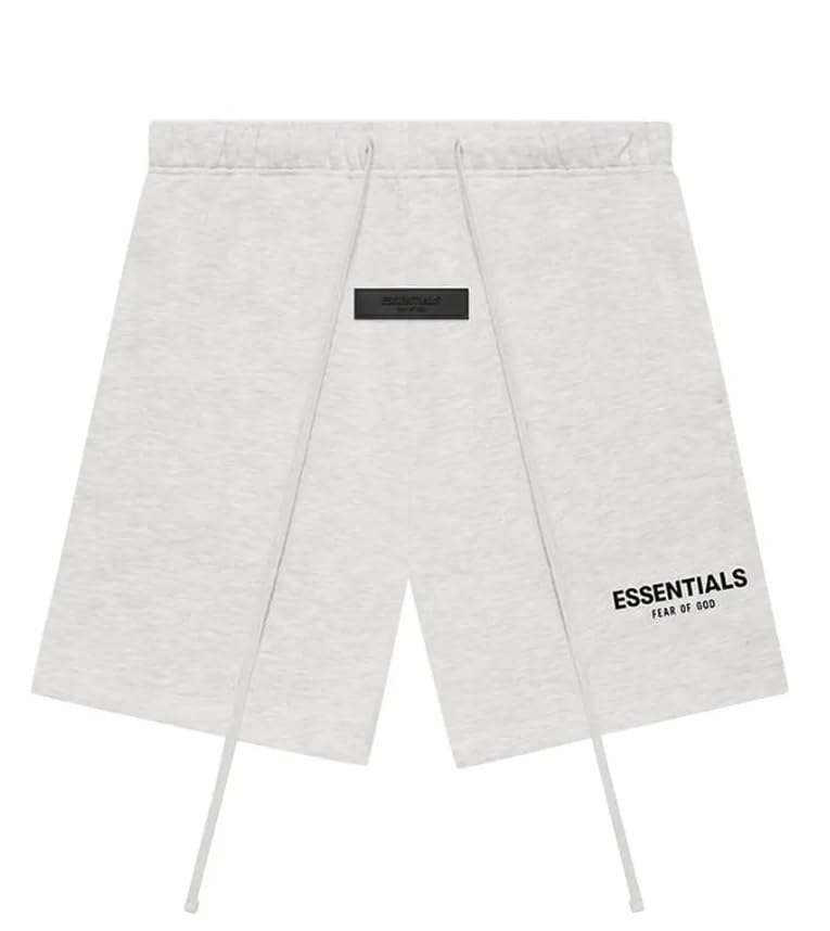 Essentials Athletic Shorts Adult Men Oversized Fit Choose one Size Down (US Alpha Medium Regular Regular Light Oatmeal)