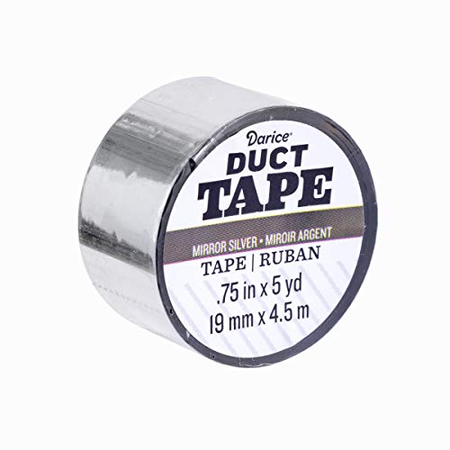 Darice Roll: Mirror Silver, Mini Craft Duct Tape, 0.75 Inches x 5 Yards