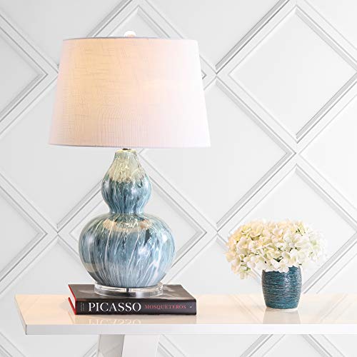 Exclusive Discount 90% Price JONATHAN Y JYL3045A Stockholm 28.5" Ceramic LED Lamp Contemporary,Transitional for Bedroom, Living Room, Office, College Dorm, Coffee Table, Bookcase, Blue Glaze