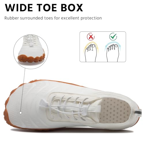 Image of EWUHA Barefoot Shoes Womens Mens Footwear for Walking Hiking with Wide Toe Box,Healthy & Non-Slip,Breathable Barefoot Vitality Water Shoes for Beach Pool Swim Outdoor (Unisex)