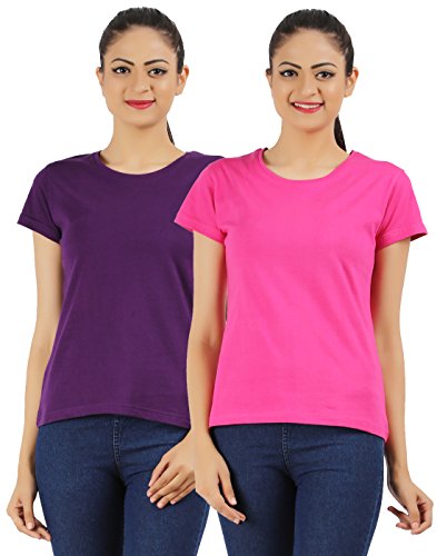 Image of Ap'pulse Women's Combo Regular Fit T Shirt (Pack Of 2)
