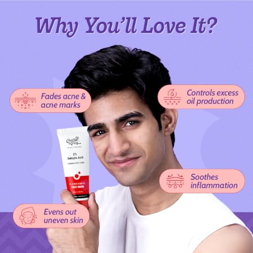 Image of Chemist At Play 2% Salicylic Acid Face Wash for Oily & Acne-Prone Skin | Controls Oil, Prevents Acne & Fades Acne Marks | With Niacinamide | Soap-Free, Sulphate-Free Cleanser | For Men & Women |100 ml