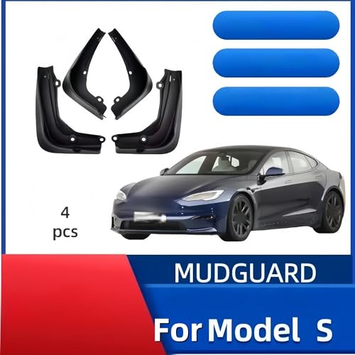 Guardabarros para Tesla Model S 2021-2025, accesorio protector de ruedas contra salpicaduras 2