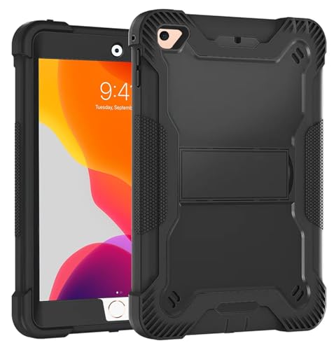 Image of WHITBULL Rugged Shockproof Heavy Duty Back Case Cover Compatible with iPad mini 4 (2015) / iPad mini 5 (2019) 7.9 inches, Black