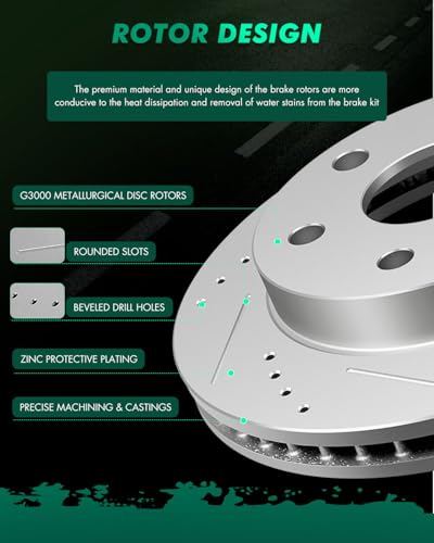 Image of SCITOO Front Rear Brake Pads and Rotors Fit 2002-2006 For Cadillac Escalade | Fit 2003-2006 For Chevrolet Avalanche Replacement:1500 120.6604,55054 ATD785C,D785-7653 2575780255067 ATD834C,D834-7707