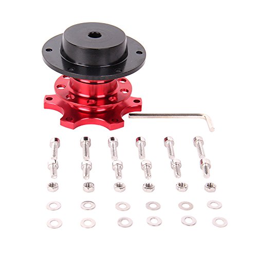 HiwowSport Universal Car Steering Wheel Quick Release HUB Racing Adapter Snap Off Boss