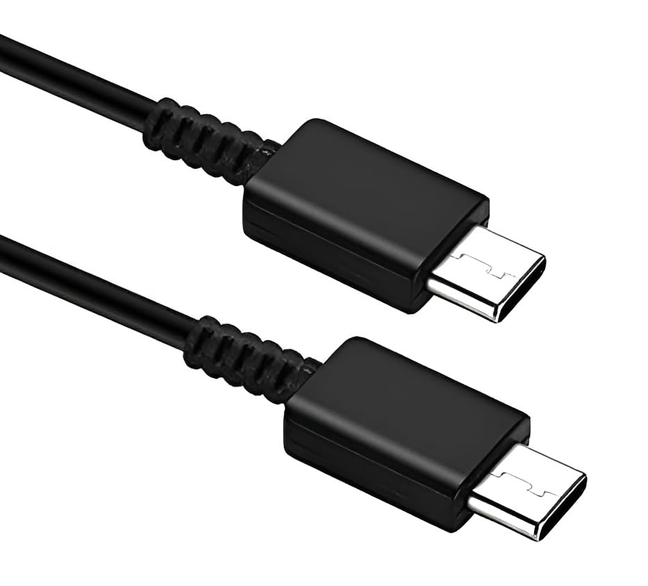 Image of 45W Fast Type C to C Charger Cable for Samsung F55 /A55 /A35 /M55 /F55 /F15 /M15 /A54 /A15 /A14 /A34 /A23 /S21 fe /S22 /S23 /S23 Fe 5G /S24 /S24 Plus /S24 ultra /Z fold /flip 6 /5 /4 /3, Galaxy Tab USB C Cord 45 W, Black
