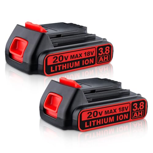 Image of VANTTECH 3.8Ah Li-ion Replacement Battery for Black and Decker 20V BL1518 BL2018 LBXR20 LBXR2020-OPE LB20 LBX20 BL2018-XJ GKC1825L GTC1850L20 STC1820