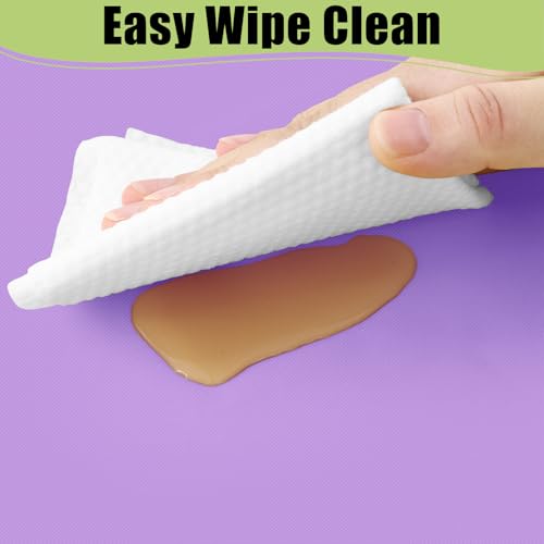 Image of Smiry Disposable Table Cloth - 6 Pack, 54 x 108 Inch Waterproof Rectangle Tablecloths for Parties, Decorative Plastic Table Cover, Leakproof & Sturdy, Lavender