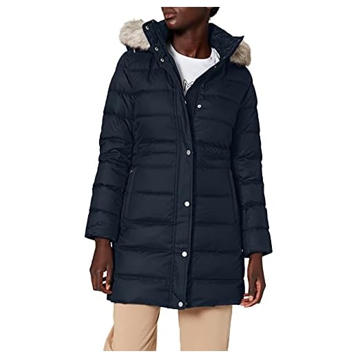 Tommy Hilfiger New Tyra Down Coat Abrigo, (Sky Captain Cjm), Small para Mujer