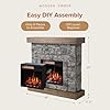 Modern Ember - Raeford Electric Fireplace Mantel, 40” Fireplace Mantel with 18” Fireplace Insert, Electric Fireplace with Mantel & Stone Brick Surround, Heats up to 1,000 sq.ft., 40"L x 40"H x 11.5"D #4
