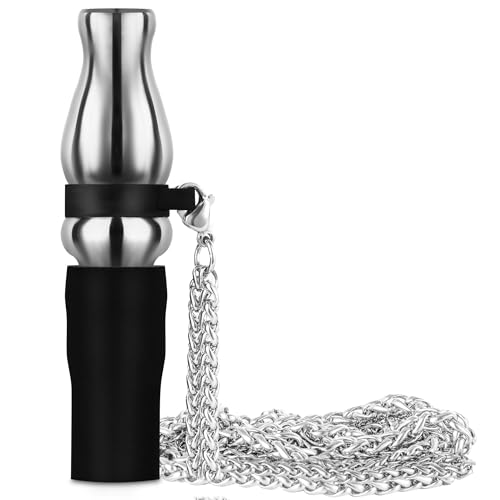 SERdeerCH Boquilla Cachimba ，Shisha Hygienemundstück schwarz Wiederverwendbar Wiederverwendbare Universal Edelstahl Shisha Mundstück mit abnehmbarer Kette Shisha Ersatz Zubehör Most Shisha Schlauch