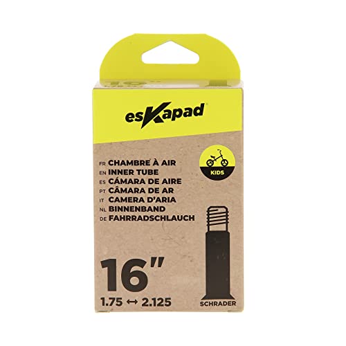 esKapad Inner Tube 16 Inches x 1.75 to 2.125 cm Schrader Valve Children's Unisex Youth Black, 16 pouces x1,75 à 2,125 - Image 2