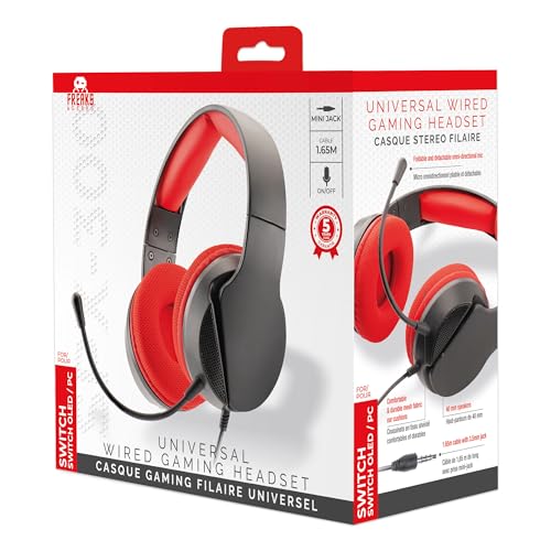 Auriculares gaming Freaks and Geeks Switch SPX-300 Rojo con micrófono integrado 2