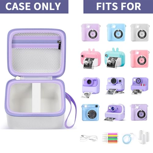 PAIYULE Kids Instant Print Camera Case Compatible with ESOXOFFORE for Dylanto for DUDUDRAGON for GKTZ for Dafotil for Careenoah for Aasonida Toddler Digital Prints Paper Storage Bag (Box Only) White - Thumbnail 2