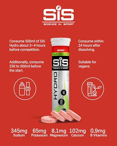 SCIENCE IN SPORT GO Hydro Drink Tabs - 20 Tablet Tube, Berry