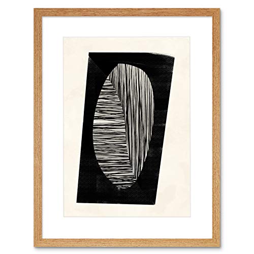 Minimalist Abstract Shapes Lines Artwork Framed Wall Art Print 9X7