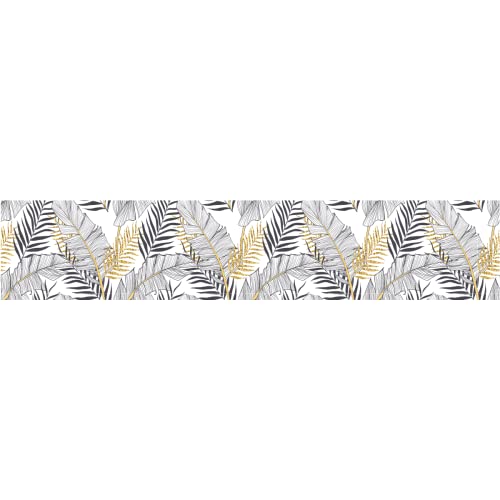 Opaque Window Film - Chic Palm Leaves - Window & Shower Door Sticker - 40 x 200 cm, Palm Tree Chic, H40 x L200 cm - Image 2
