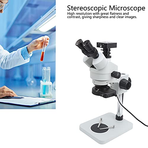 Stereomikroskop, 45 Grad geneigt 360 Grad schwenkbare Augentuben 21MP 2K USB Mikroskop Kamera Trinokulares Mikroskop für… – Bild 6