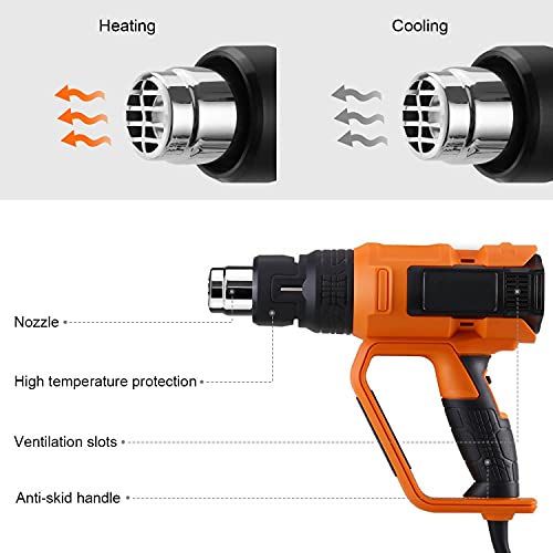 Pistola-de-Aire-Caliente-2000W-Decapadora-230V50Hz-Temperatura-Ajustable-50--250-Lmin-50450--250-Lmin-90600-500-Lmin-Pelar-Pintura-Deformar-Tubos-Encoger-PVC