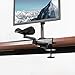 VIVO 2 Pack Clamp-on Adjustable Armrests, Universal Desk Cradle 360° Rotating Elbow Platform, Arm Support Steel Base Table Extension, Black, MOUNT-ARM02P