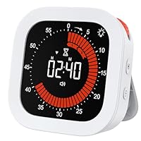 ORIA Digitaler Visueller Timer, Wiederaufladbarer Countdown Timer mit Rollenknopf, Einstellbare Lautstärke & Helligkeit, Digitaler Küchentimer für Kochen, Studie, Yoga
