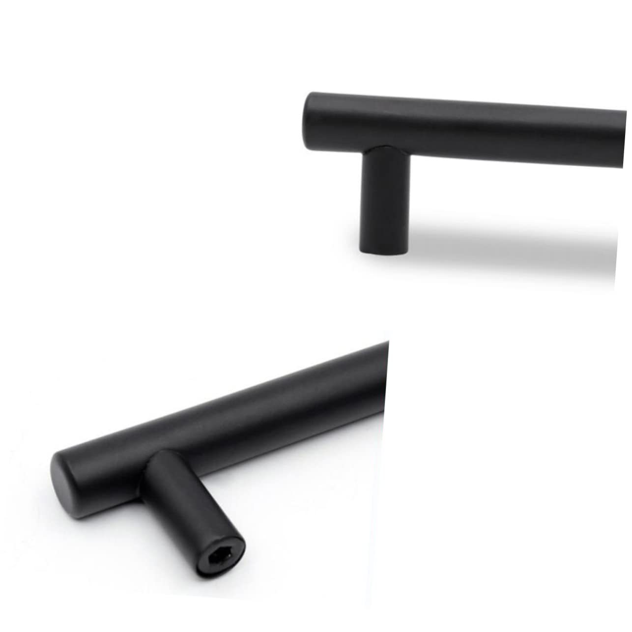 Poignée de meuble noire moderne pour relooker la cuisine lot de 25