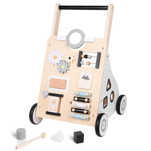 Asweets Lauflernwagen Holz, Montessori Spielzeug Multifunktion Baby...