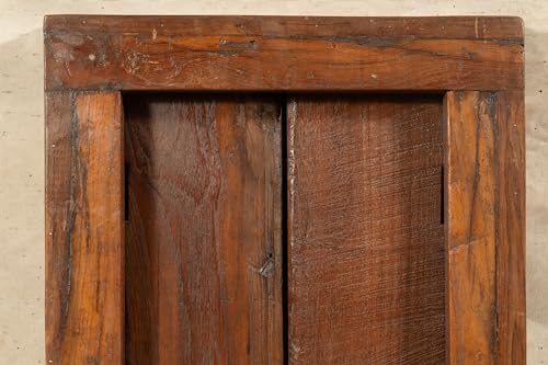 Biscottini Innentür Fenster L 44,5 x T 8,5 x H 60,5 cm - Holztür - Türen für Innen und Außen - Wohnkultur