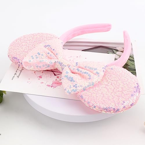 Image of DRESHOW Mouse Ears Bow Headbands Glitter Party Decoration Cosplay Costume for Women