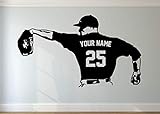 Baseball Pitcher Decal - Choose your NAME and NUMBERS Personalized Custom Baseball Player Vinyl...