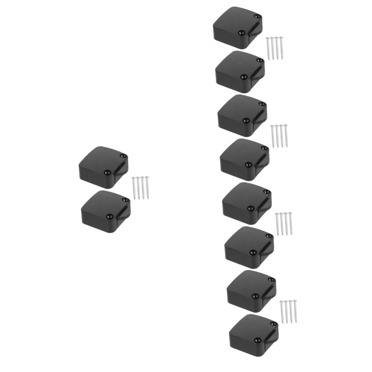 Ciieeo 10 piezas Interruptor de Puerta para Luz de Armario Control Eléctrico Automático para Luces de Gabinete con Tornillos Fácil Instalación Negro