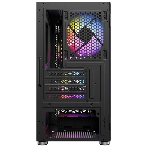 ANTEC NX200M RGB, Large Mesh Front Panel, USB3.0 Ready, 3 x 120mm RGB Fixed Mode Fans Included, TG Swing Side Panel, Up to 5 Fans Simultaneously, 240mm Radiator Support, Mini-Tower M-ATX Gaming Case - Thumbnail 2